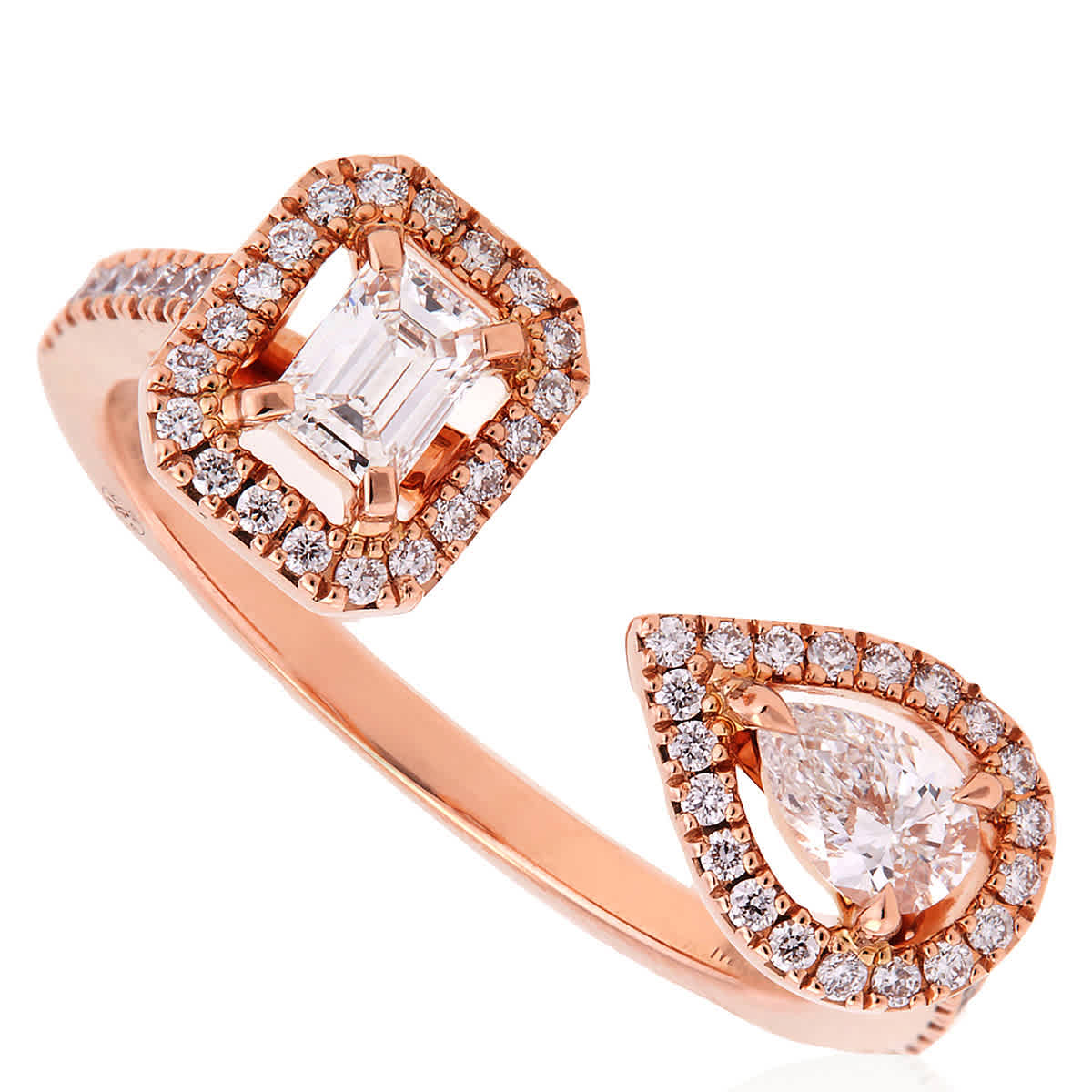 Messika My Twin Toi Moi Pink Gold Diamond Ring Size 49 2498$