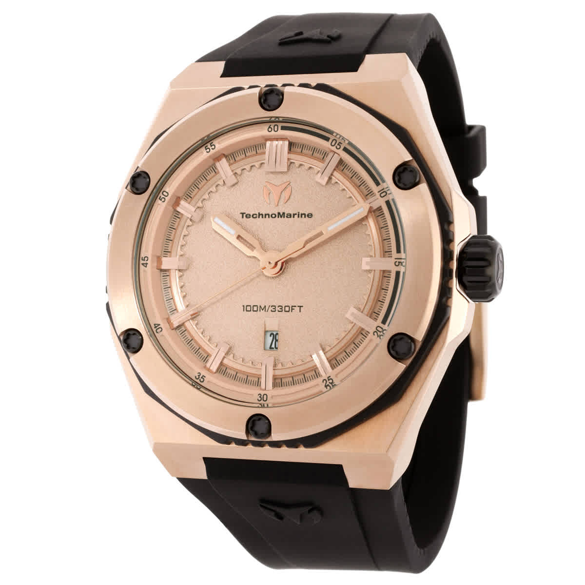 Technomarine Coral Quartz Rose Gold Dial Mens Watch TM-416065 122$