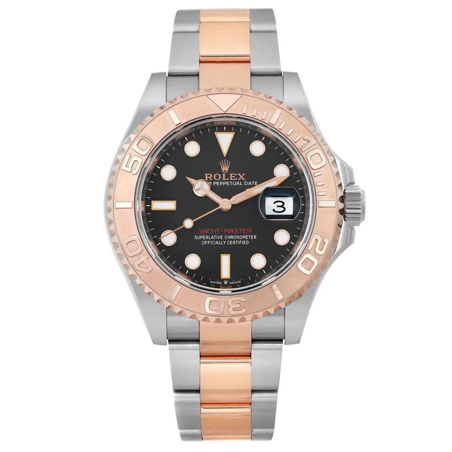 Preowned Rolex YachtMaster Automatic Chronometer Black Dial Mens Watch 126621 BKSO