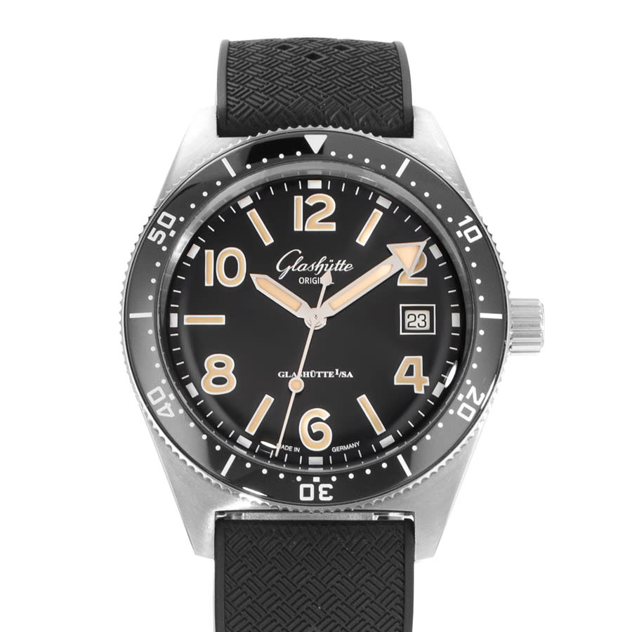 Pre-owned Glashutte Original Original Seaq Black Dial Mens Watch 1-39-11-06-80-06 7525$