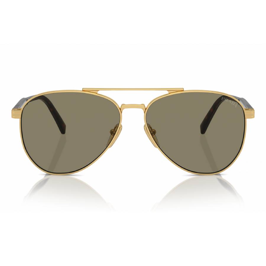 Prada Light Brown Pilot Mens Sunglasses PR A58S 5AK90F 58