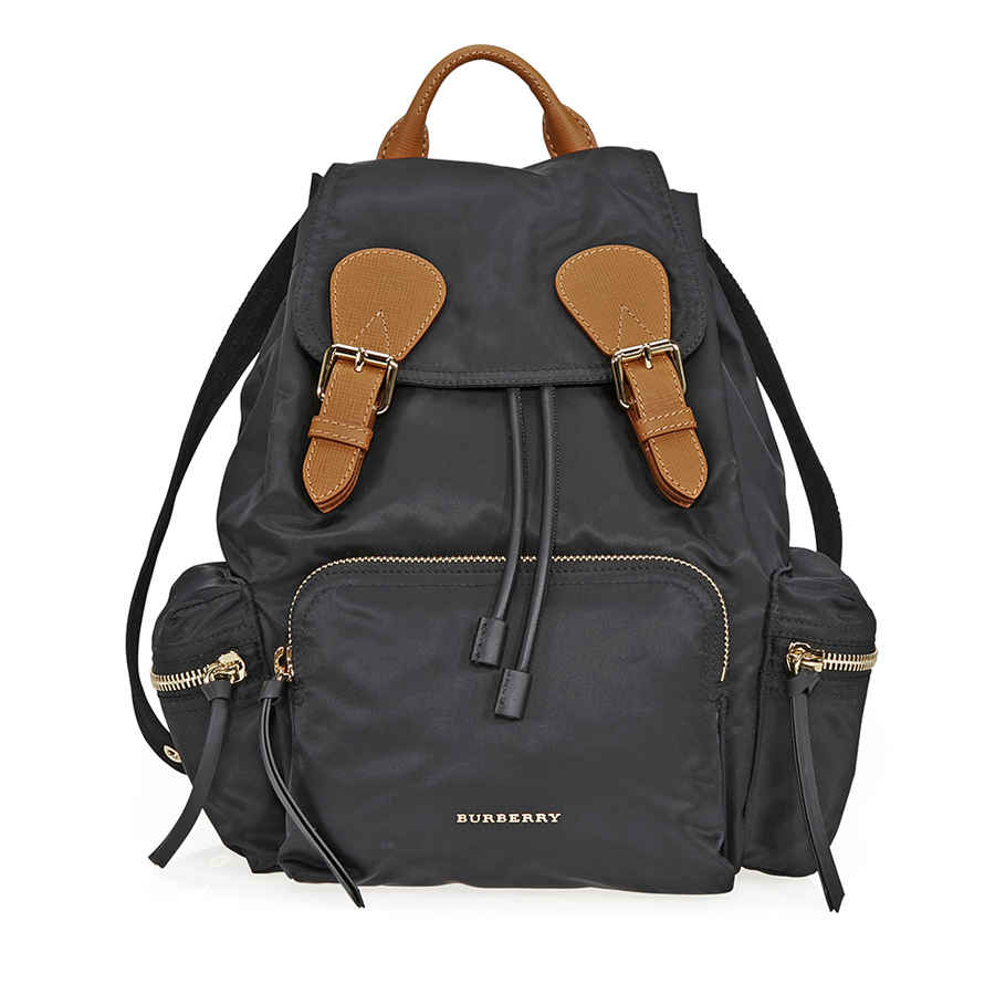 the medium rucksack in technical nylon and leather