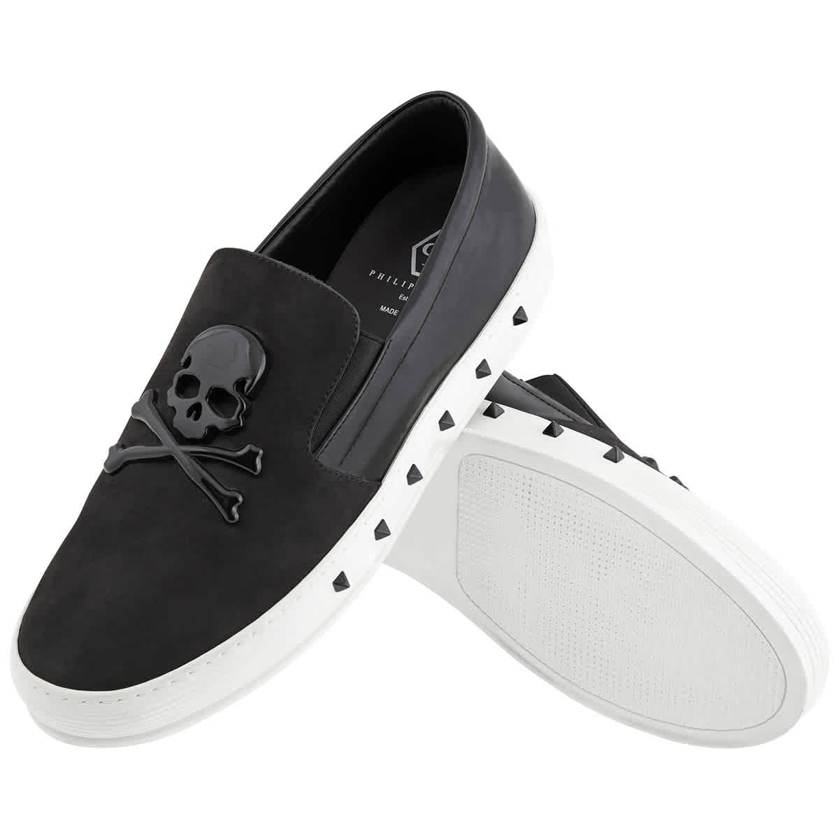 Philipp Plein Men's Black Skull Logo 