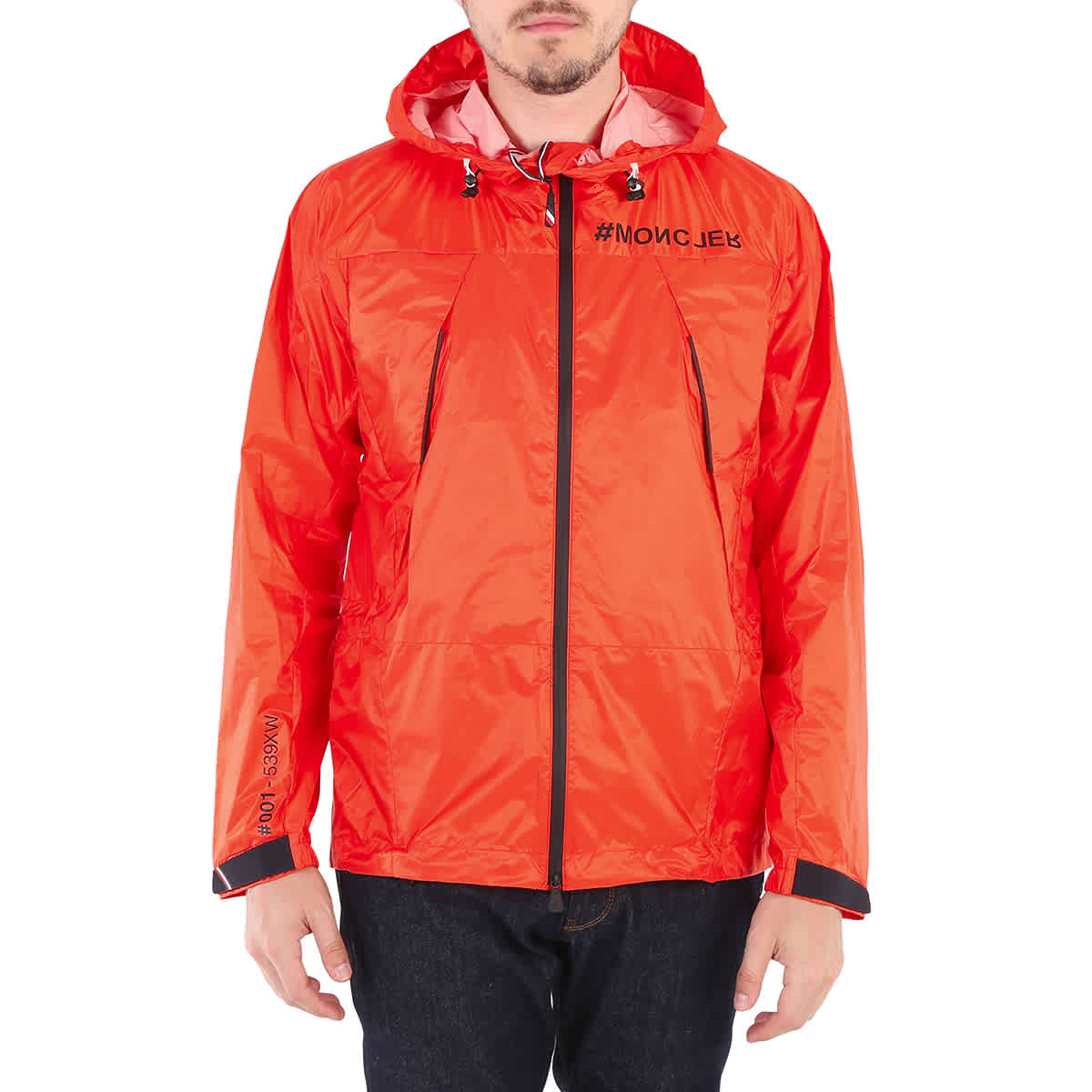 Pre-owned Moncler Men's Bright Orange Mezenc Grenoble Hooded Jacket