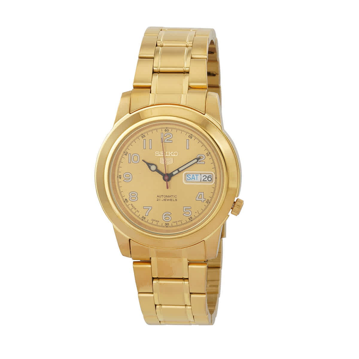 Seiko 5 Automatic Gold Dial Yellow Gold-tone Mens Watch SNKK38J1 215$
