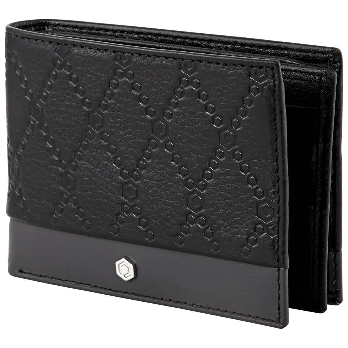 Picasso And Co Two-tone Leather Wallet- Black/grey In Black,grey,two ...