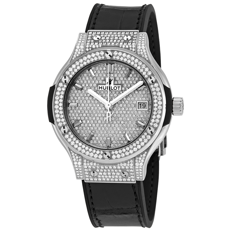 Pre-owned Hublot Classic Fusion Diamond 372 brilliant cut diamonds 165ct Dial Unisex Watch 565NX9010LR1704 15909$