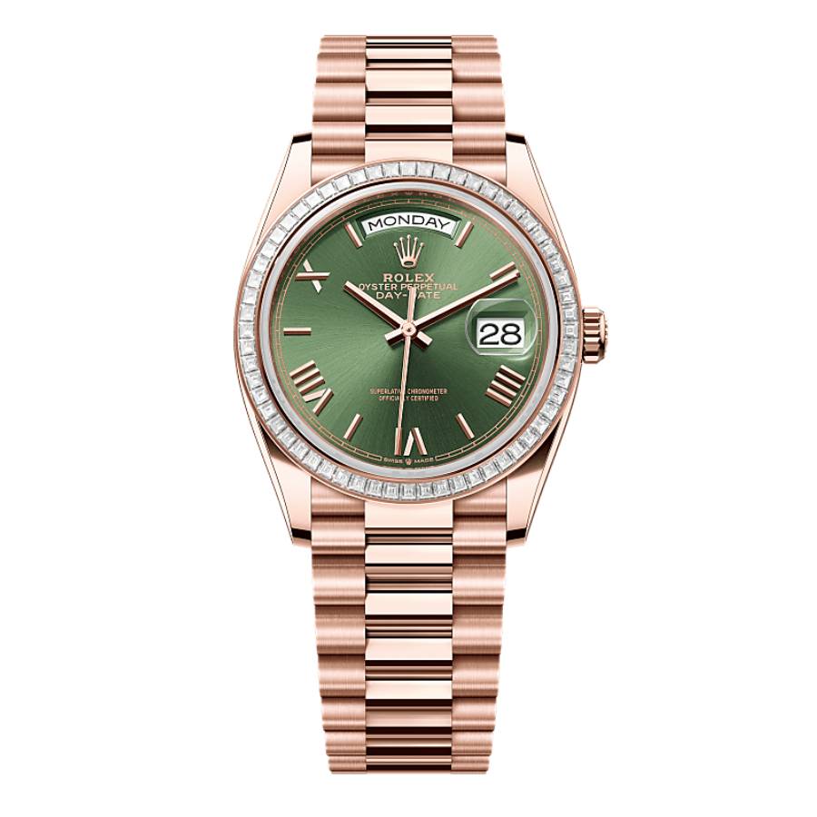 Rolex Day Date Automatic Chronometer Diamond Watch M128395TBR0033