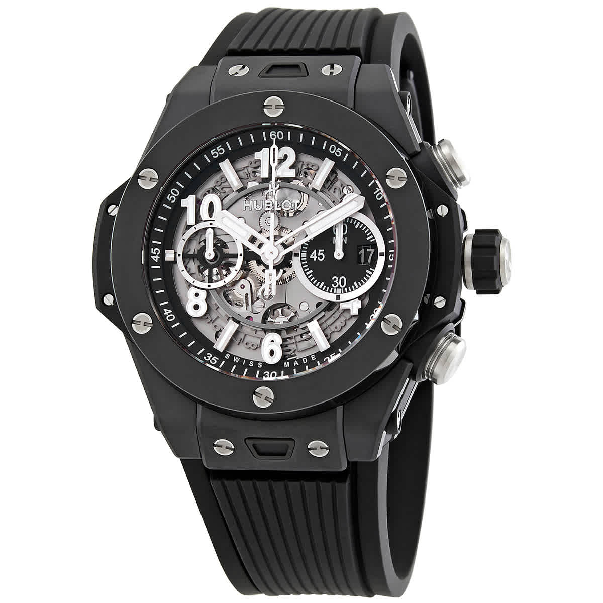 Hublot Big Bang Unico Black Magic Chronograph Automatic Silver Dial Mens Watch 421CI1170RX