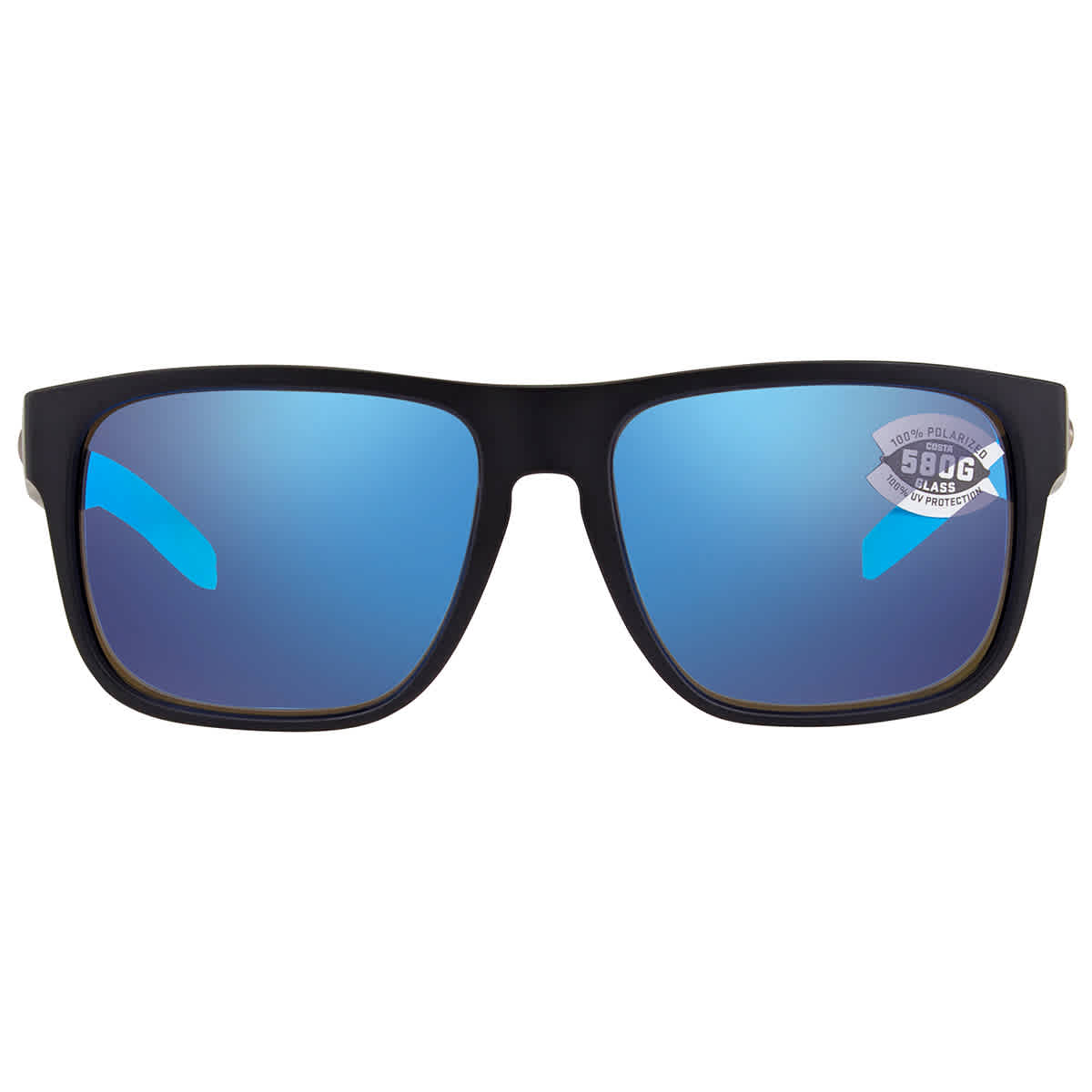 Costa Spearo XL 580G Polarized Sunglasses, in Matte Black Frame/Blue Mirror Lens | by West Marine
