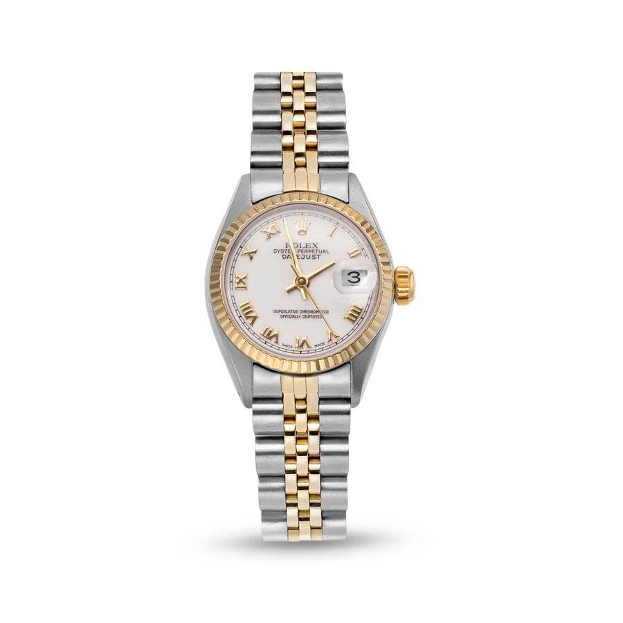 Preowned Rolex Datejust Automatic Chronometer White Dial Ladies Watch 69173 WRJ