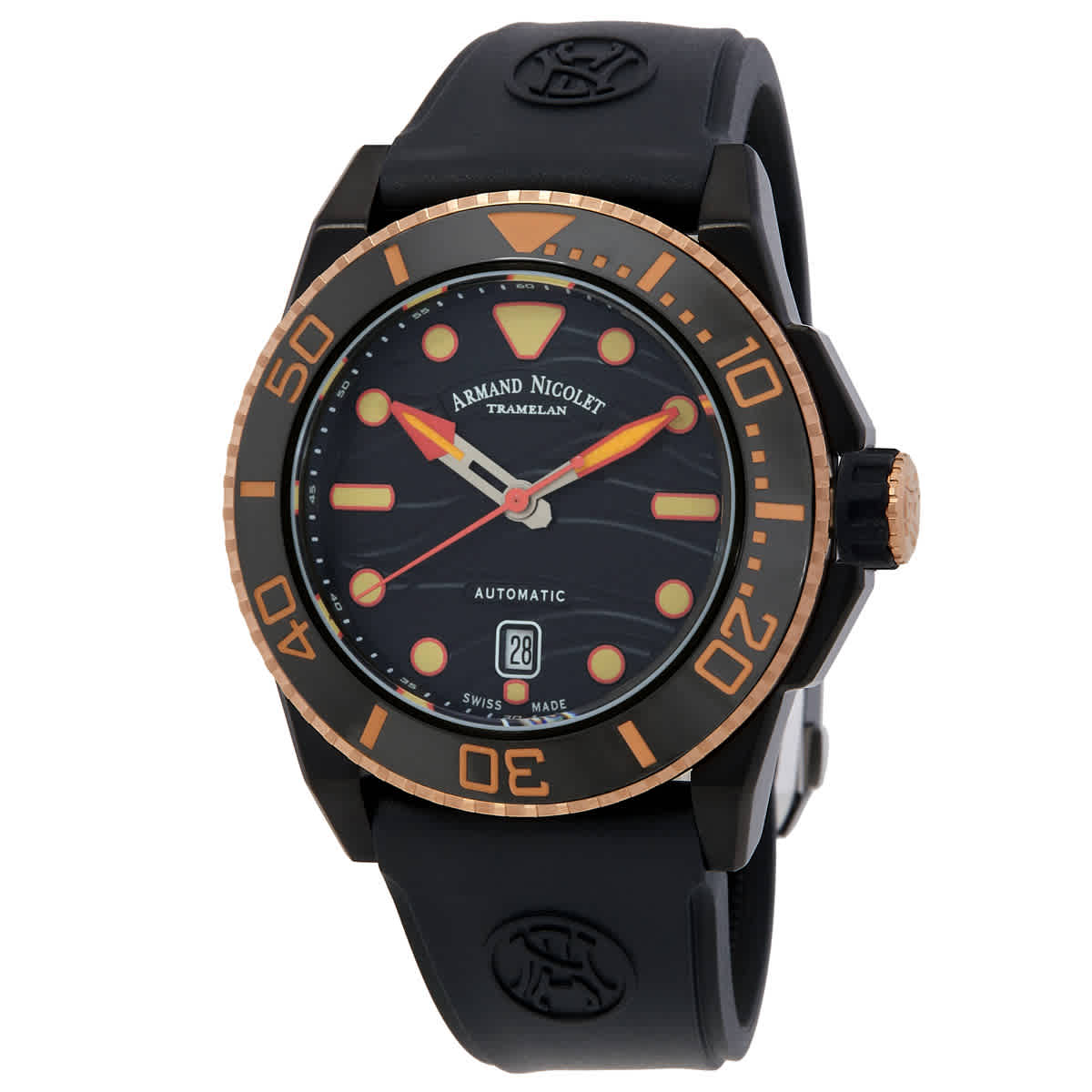 Armand Nicolet JSH Automatic Black Dial Mens Watch A480PQS-NO-GG4710N