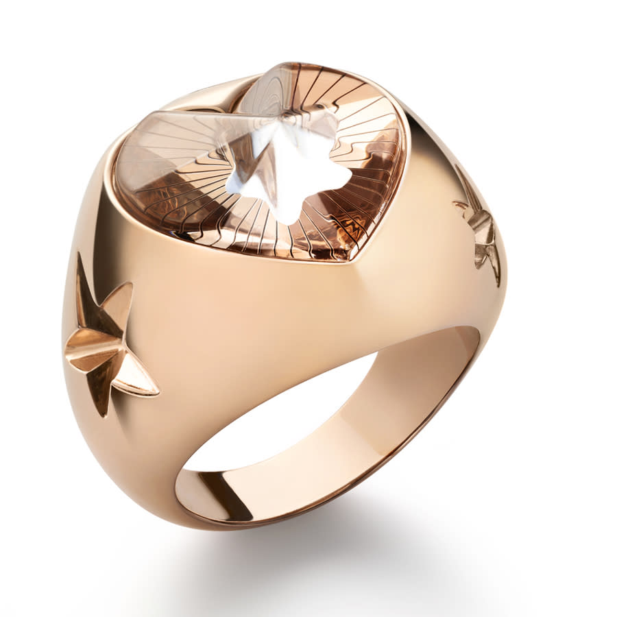 Baccarat Etoile De Mon Coeur Clear Crystal Ring Size 575 2812868 200$