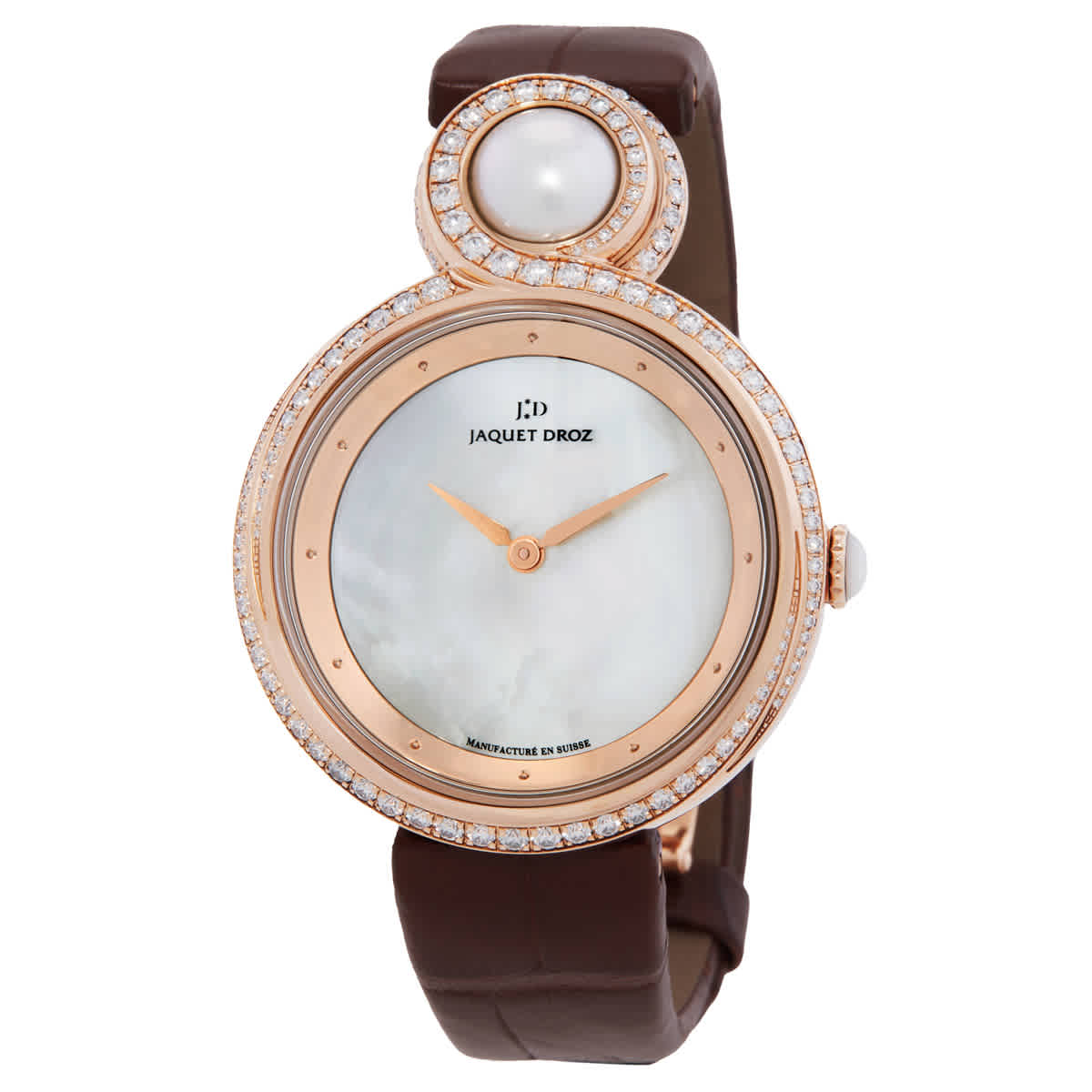 Jaquet Droz Lady 8 18kt Rose Gold Automatic Diamond Mother of Pearl Dial Ladies Watch J014503270