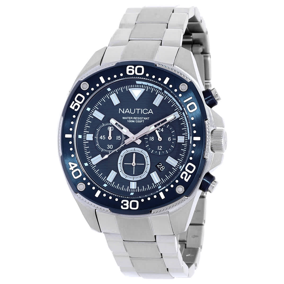 Nautica NCT Blue Sail Chronograph Quartz Blue Dial Mens Watch NAPBSF407 141$