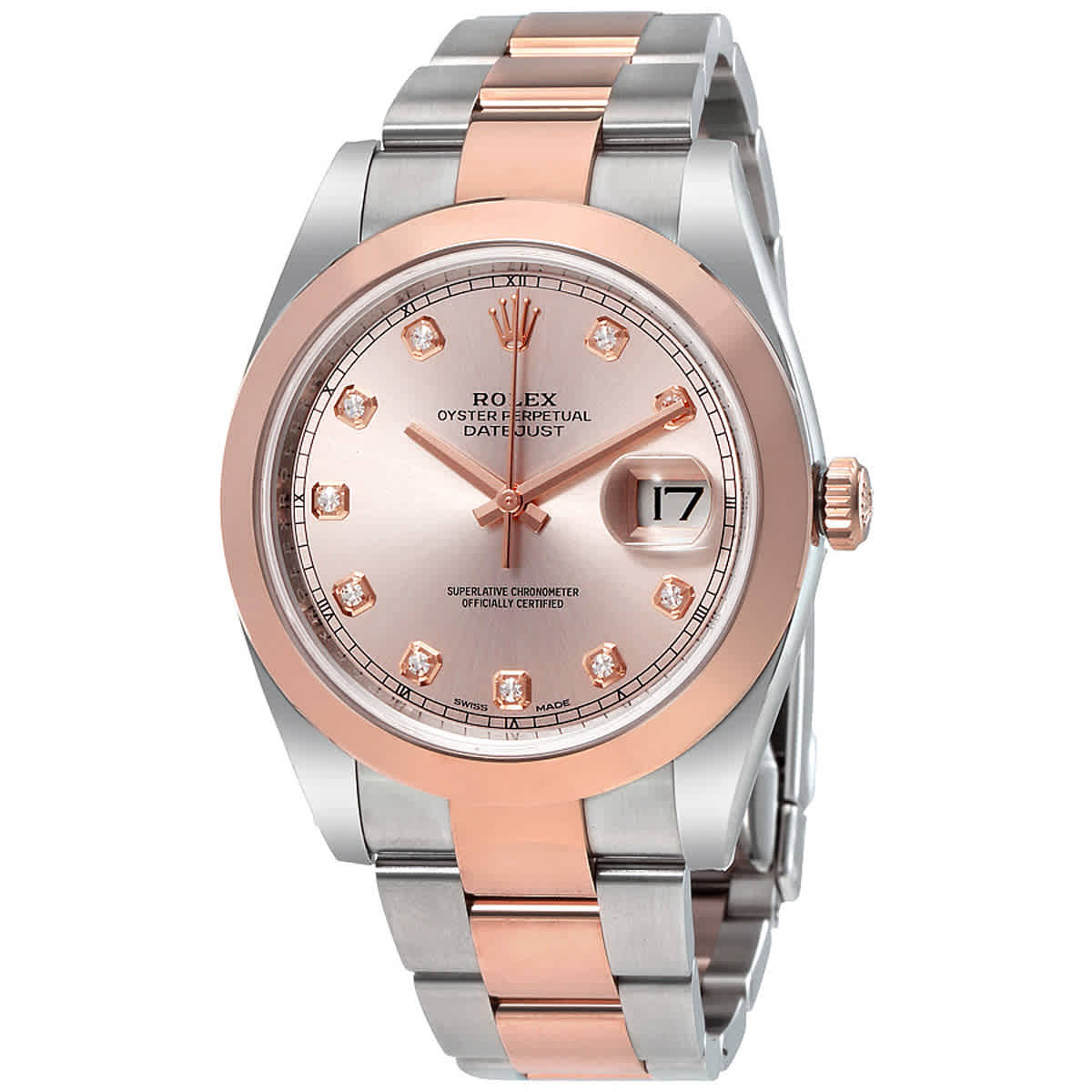 Rolex Datejust Sundust Diamond Dial Steel and 18K Everose Gold Mens Watch 126301SNDO 20250$