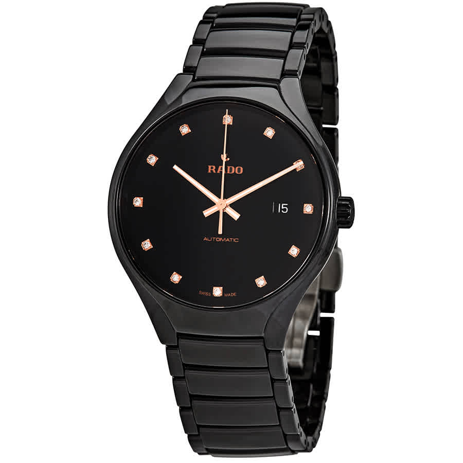 Rado True Automatic Diamond Black Dial Mens Watch R27056732 1908$