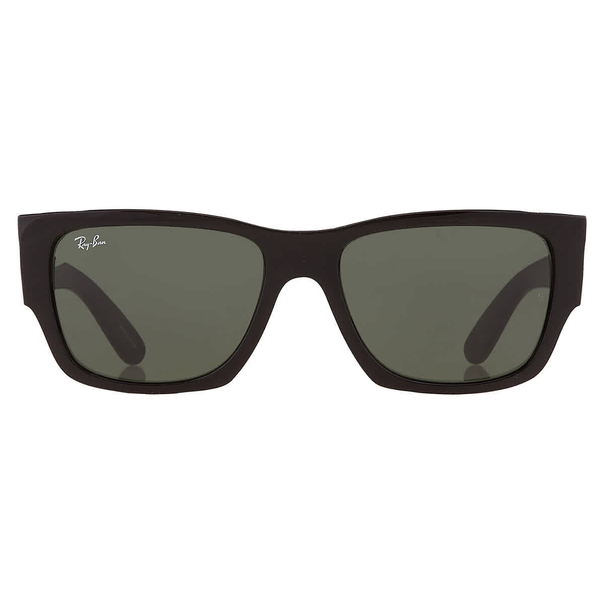 Ray-Ban Unisex Sunglass Carlos - Frame color: Black, Lens color: Green