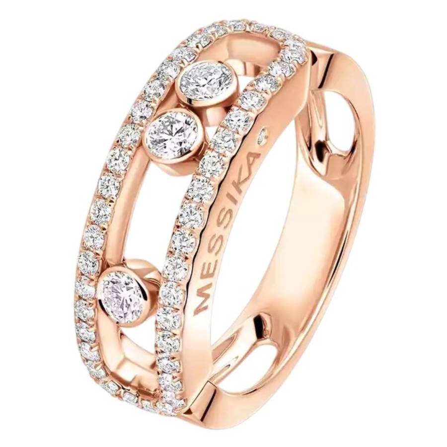 Messika Move Classique Pave Diamond Ring, Size 50