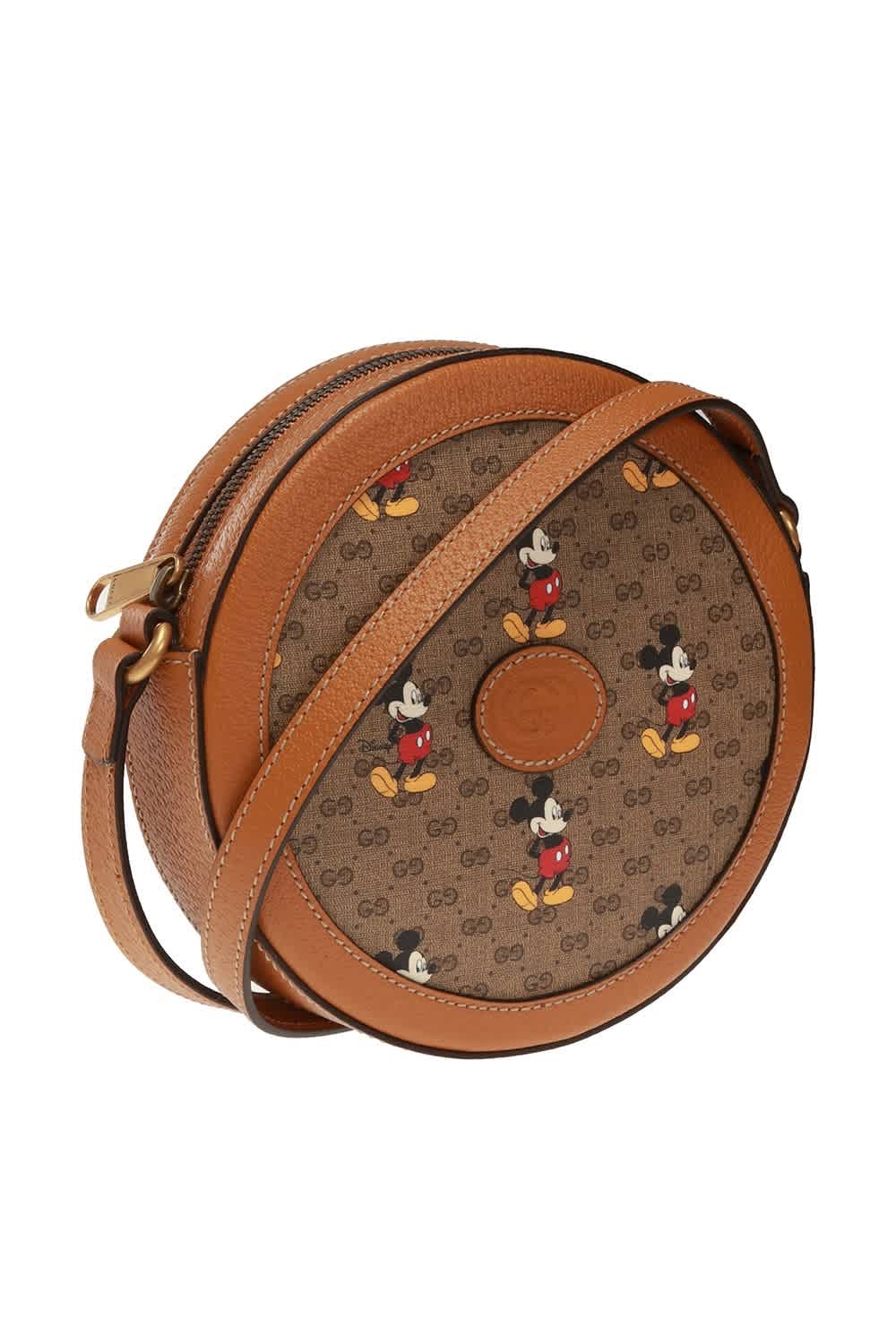  Gucci  X Disney Mickey  Mouse  print Shoulder Bag  603938 