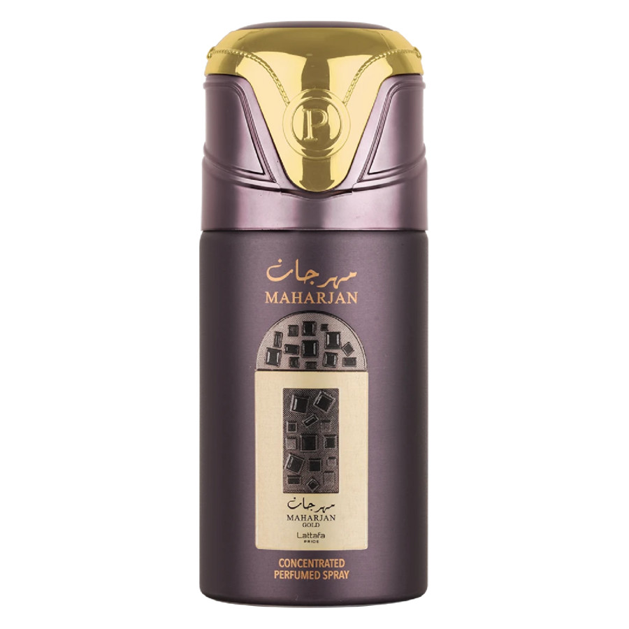 Lattafa Maharjan Gold Deodorant Spray 9 oz Bath Body 6291108739839 11$
