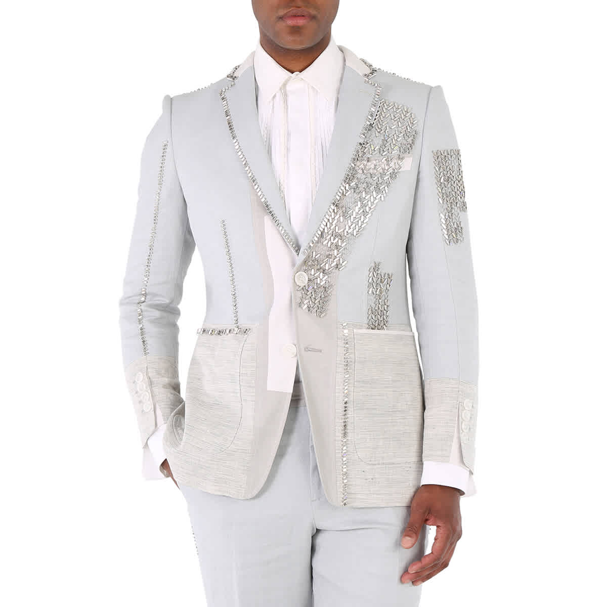 Burberry white tuxedo jacket hotsell
