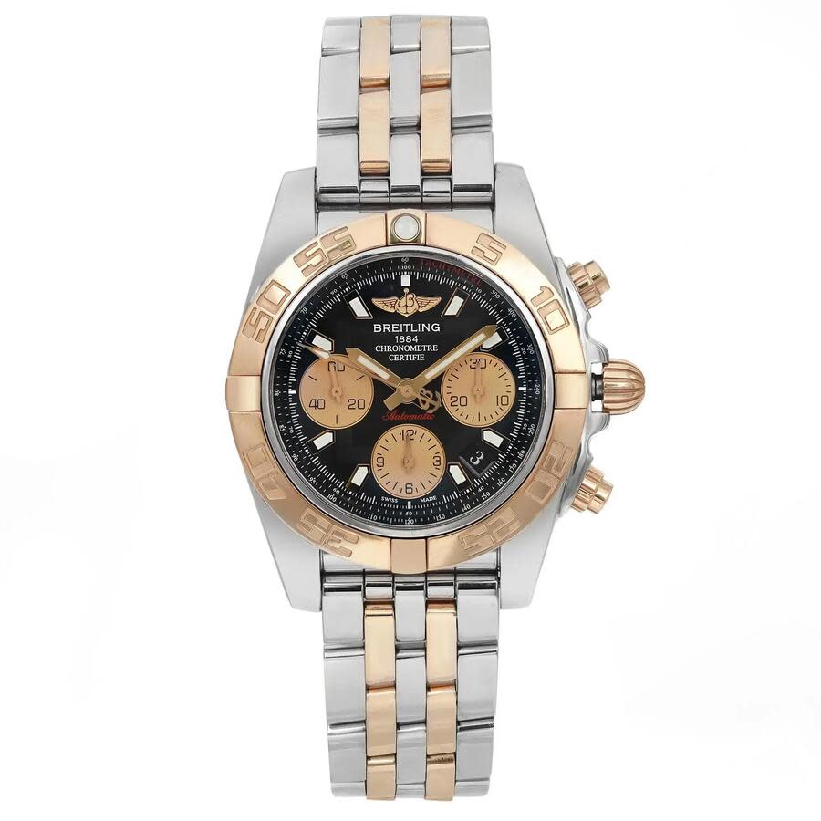 Preowned Breitling Breitling Chronomat Chronograph Automatic Chronometer Black Dial Mens Watch CB014012BA53378C