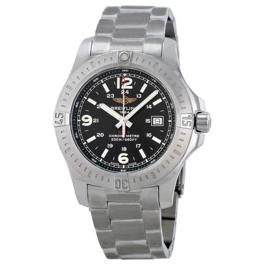 Breitling Colt Black Dial Stainless Steel Men's Watch A7438811-BD45SS ...