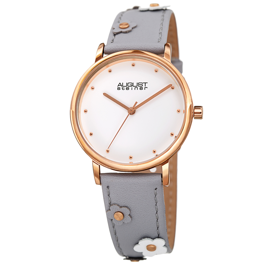 August Steiner Quartz White Dial Ladies Watch AS8260GY 46$