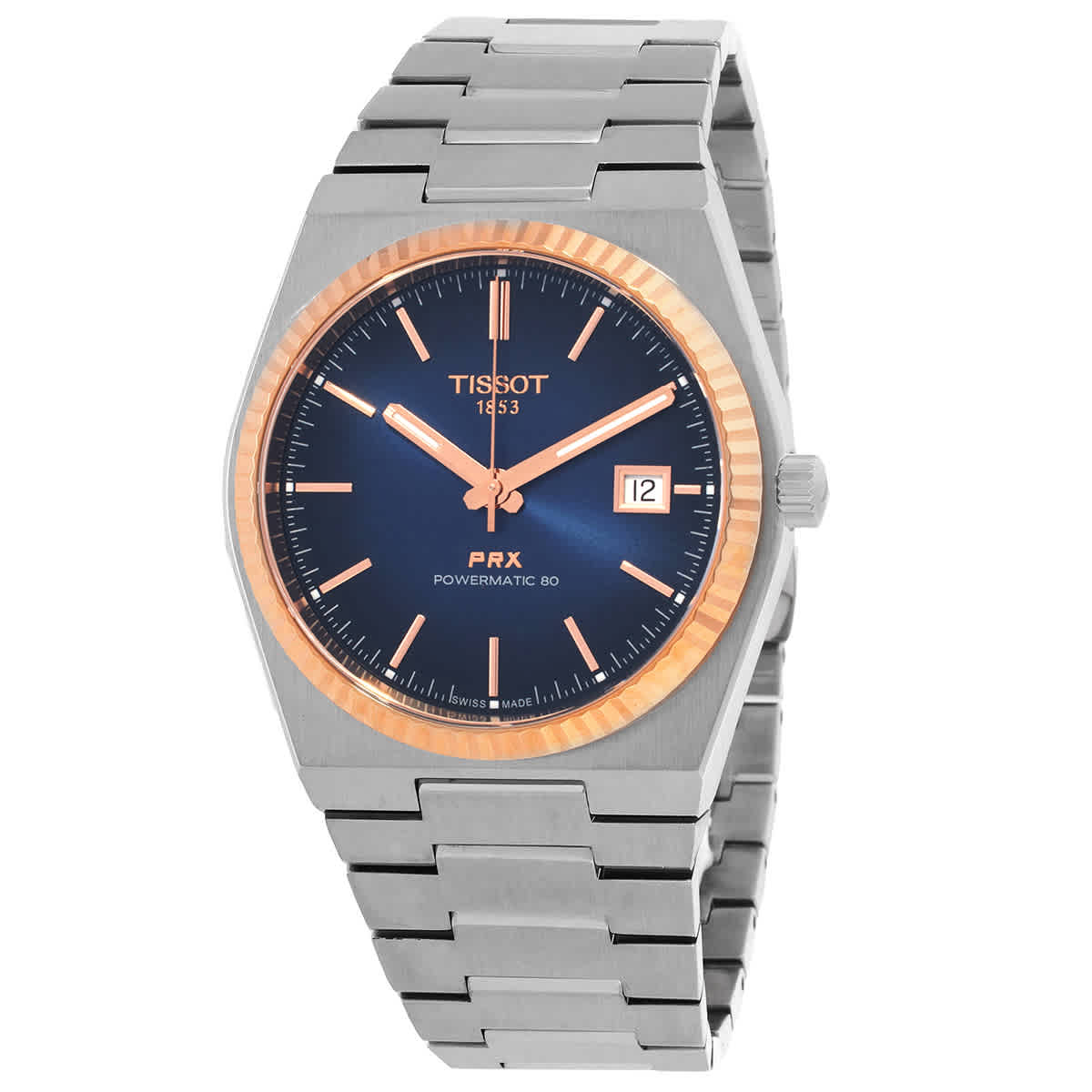 Tissot PRX Powermatic 80 Automatic Blue Dial Mens Watch T9314074104100 1731$