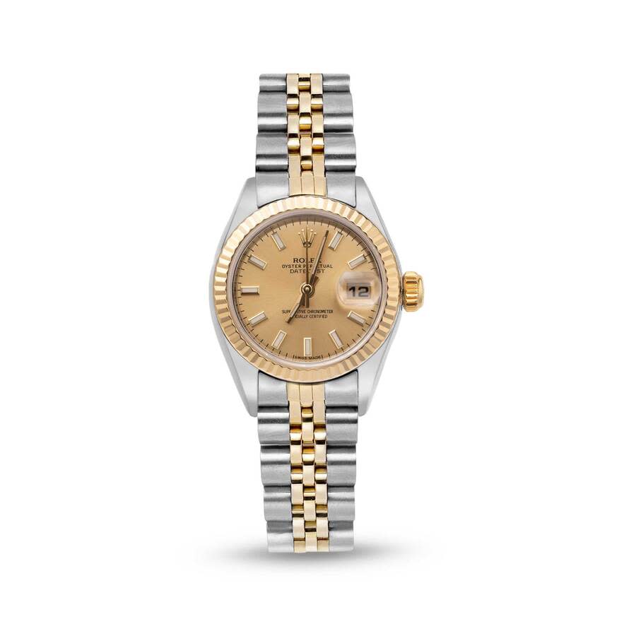 Preowned Rolex Datejust Automatic Chronometer Champagne Dial Ladies Watch 179173 CSJ