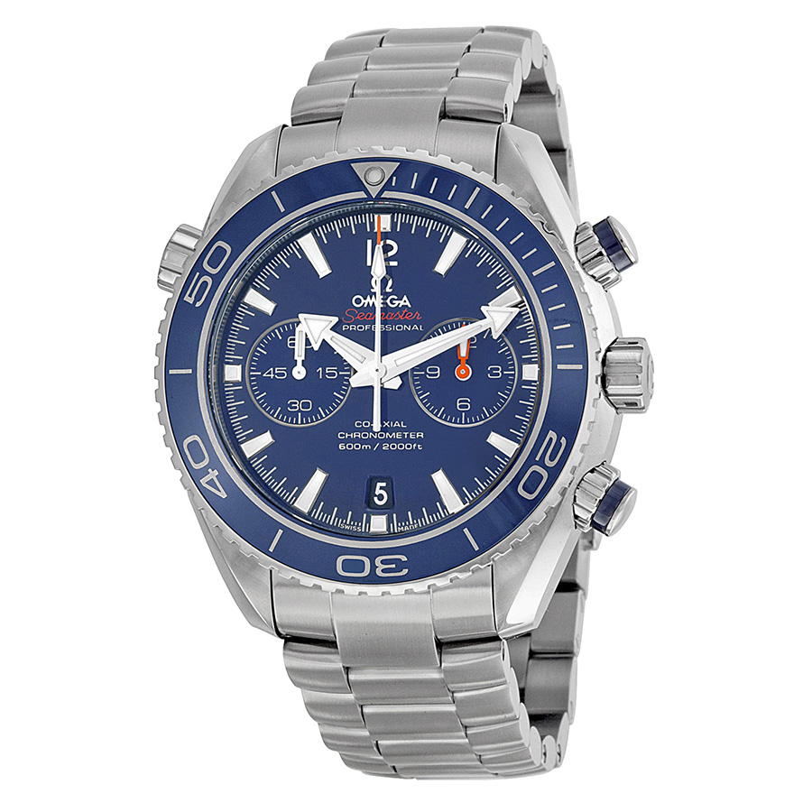 Pre-owned Omega Seamaster Planet Ocean Chronograph Automatic Chronometer Blue Dial Mens Watch 23290465103001 4995$