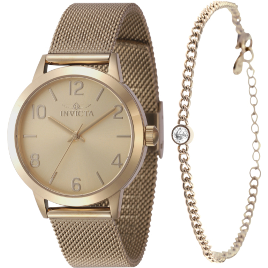 Invicta Wildflower Quartz Gold Dial Ladies Watch 47275 With Bracelet 56$
