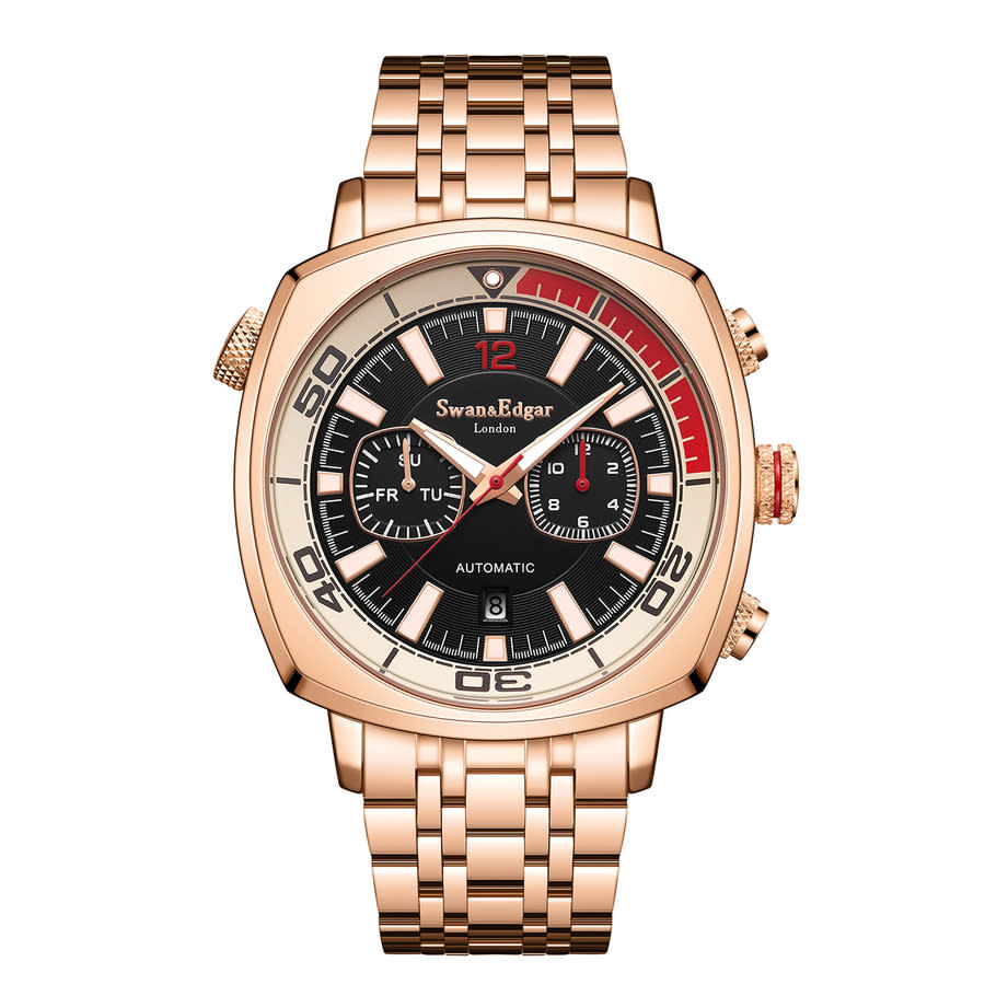 Swan Edgar Retro Automatic Black Dial Mens Watch SE0096 145$