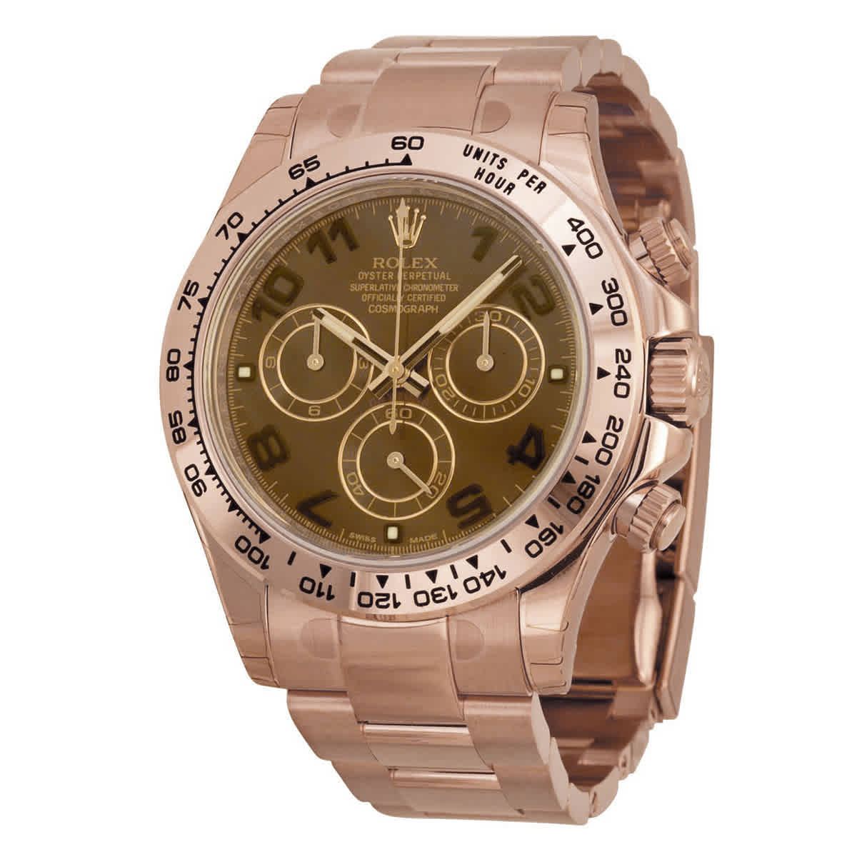 Rolex Cosmograph Daytona Chocolate Dial 18K Everose Gold Oyster Bracelet Automatic Mens Watch 116505CHAO