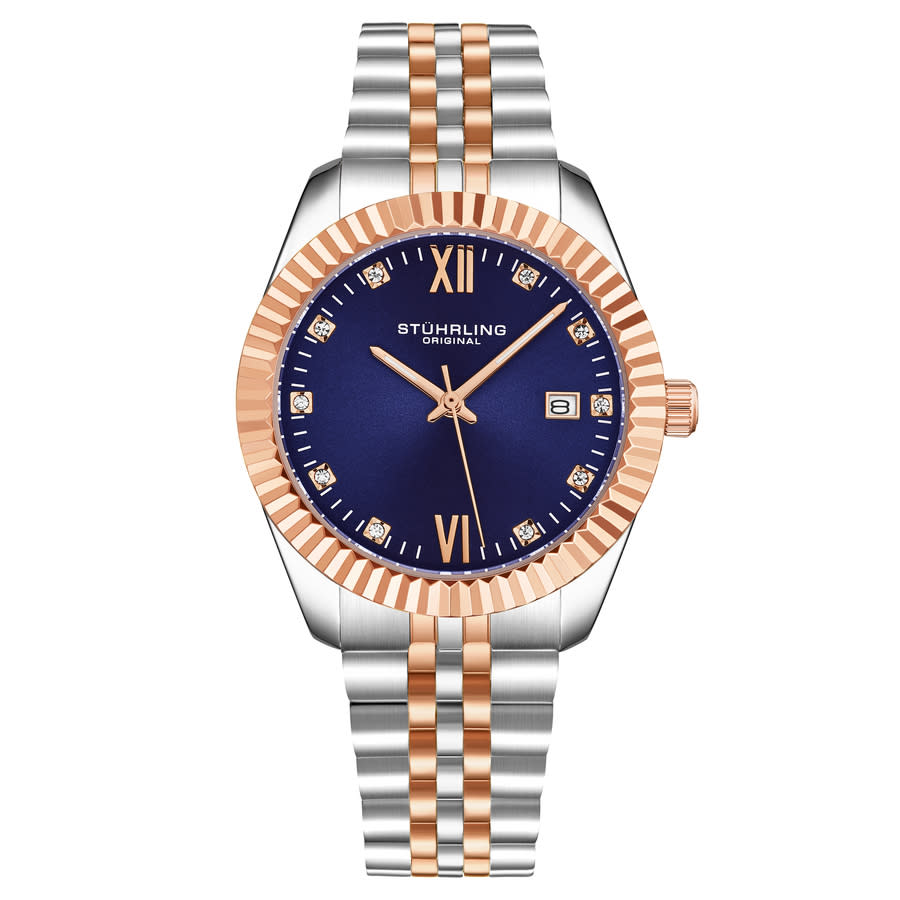 Stuhrling Original Symphony Quartz Blue Dial Ladies Watch M17177