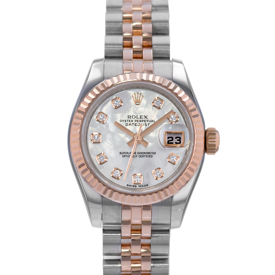 Preowned Rolex Datejust 26 Automatic Chronometer Diamond Ladies Watch 179171 MDJ