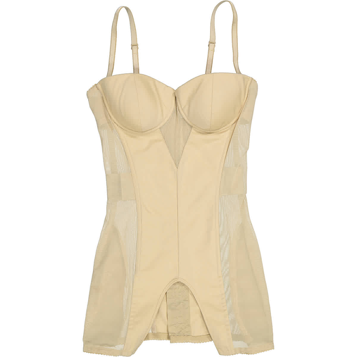 Burberry Ladies Pale Honey Padded Cotton And Mesh Silk Panel