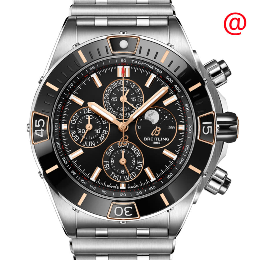 Breitling Chronomat Perpetual Chronograph Automatic Chronometer Black Dial Mens Watch I19320251B1A1