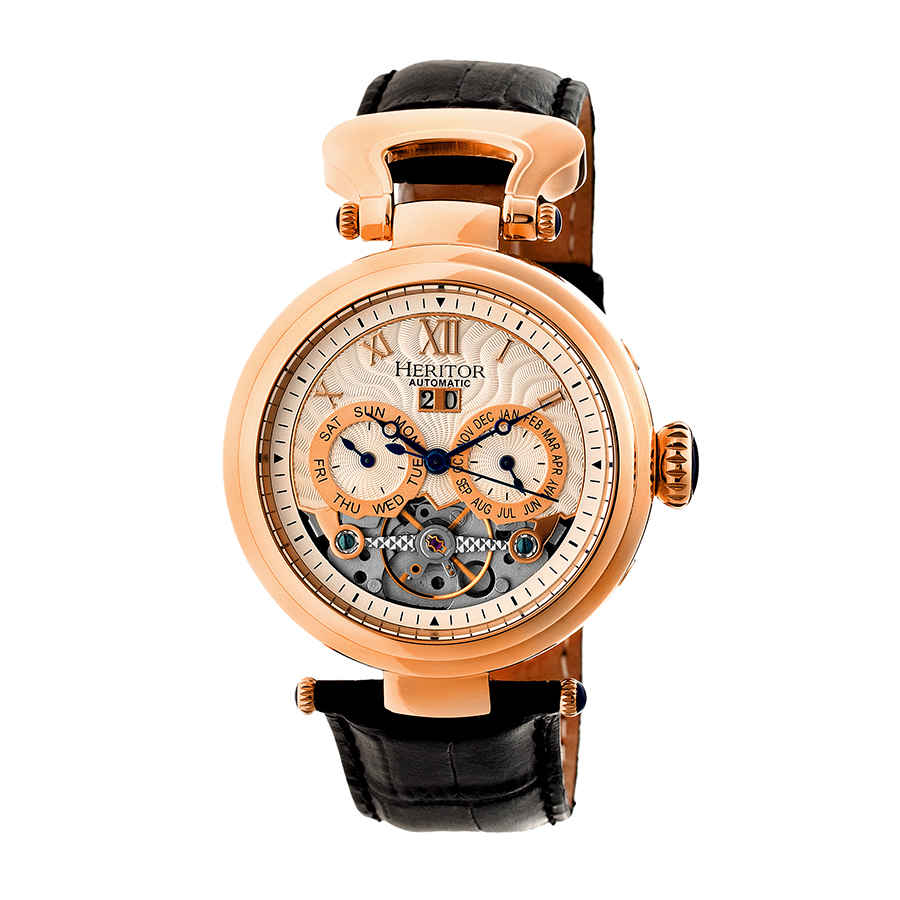 Heritor Ganzi Automatic Silver Dial Mens Watch HR3305