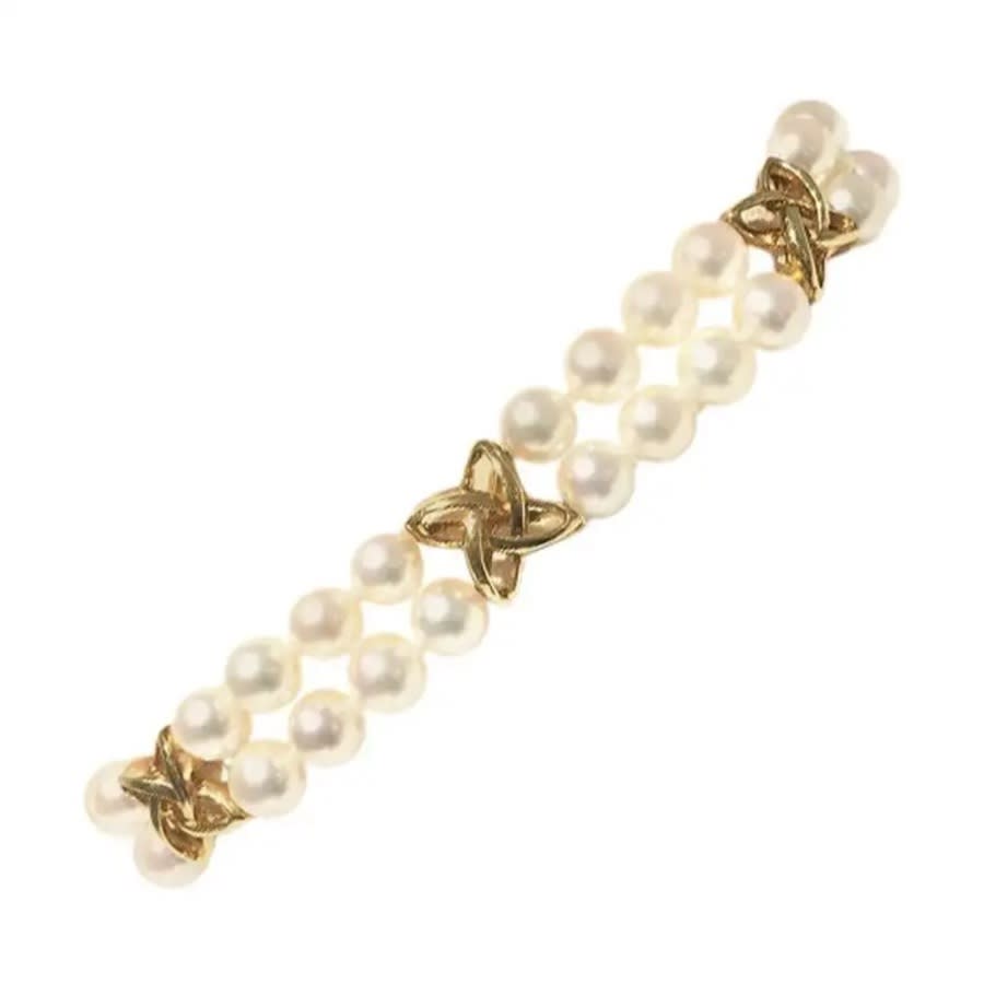 Mikimoto White South Sea Pearl Gold Bracelet PDH7K 2475$