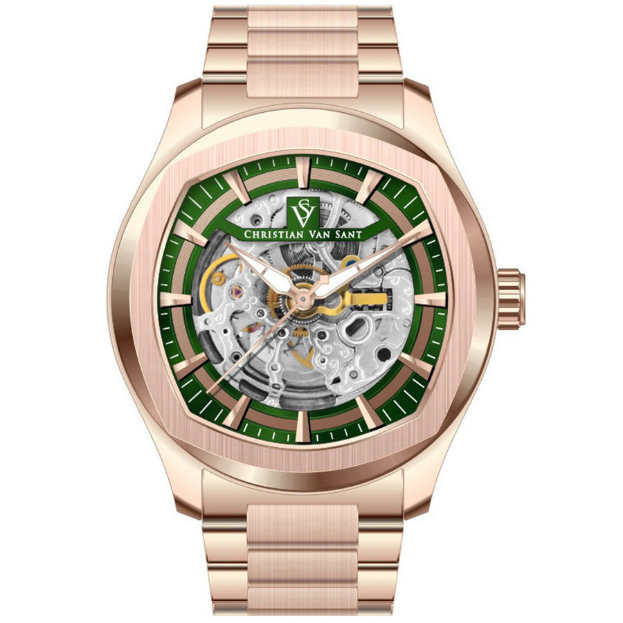 Christian Van Sant Romeo Automatic Green Dial Mens Watch CV9510 348$