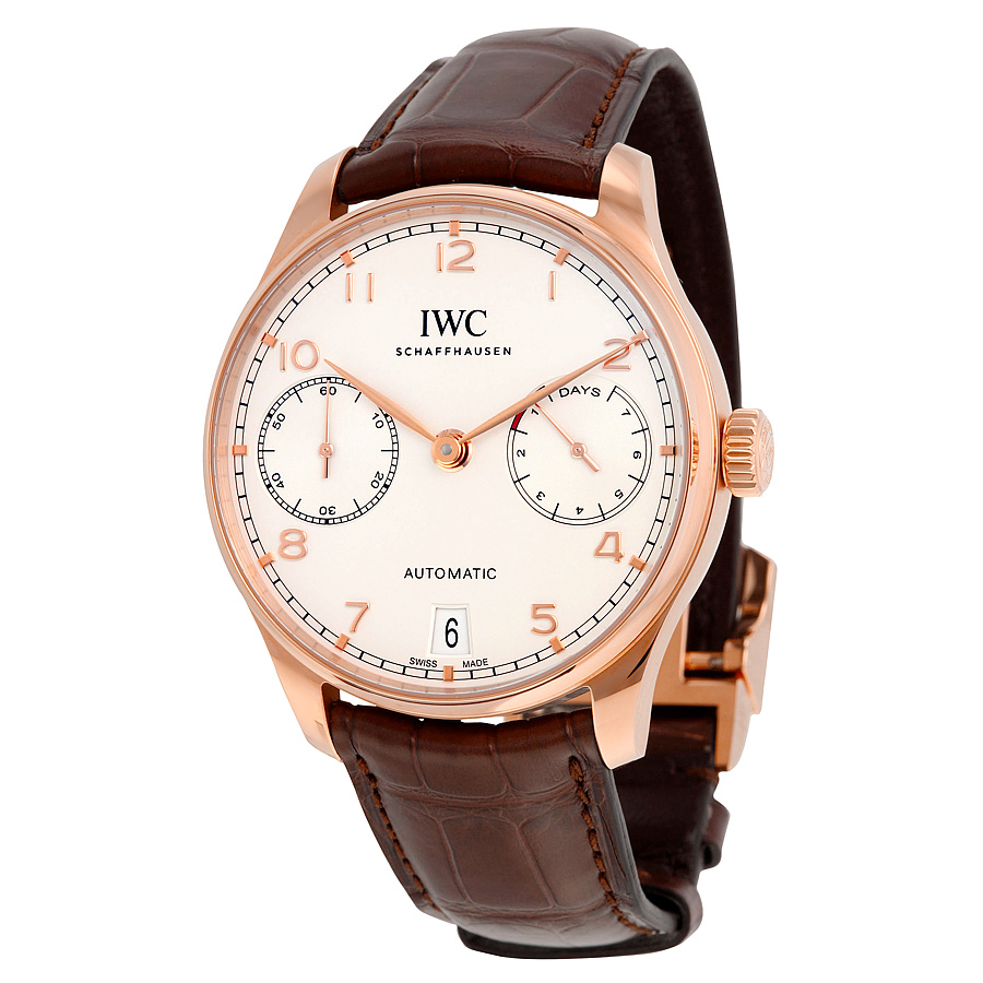 Pre-owned IWC Portugieser White Dial Mens Watch IW500701 14773$