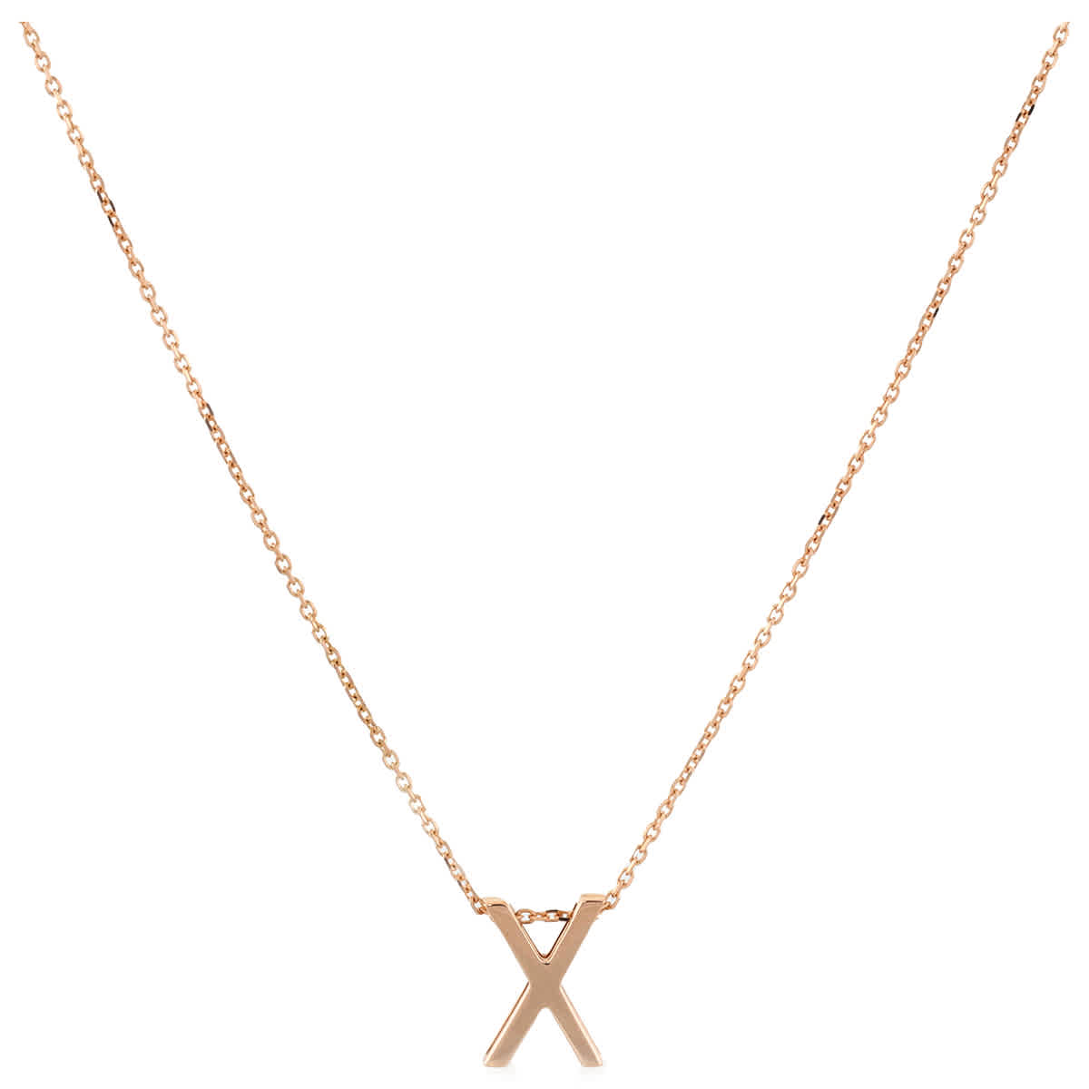 Vanrycke Abecedaire Rose Gold Letter X Necklace