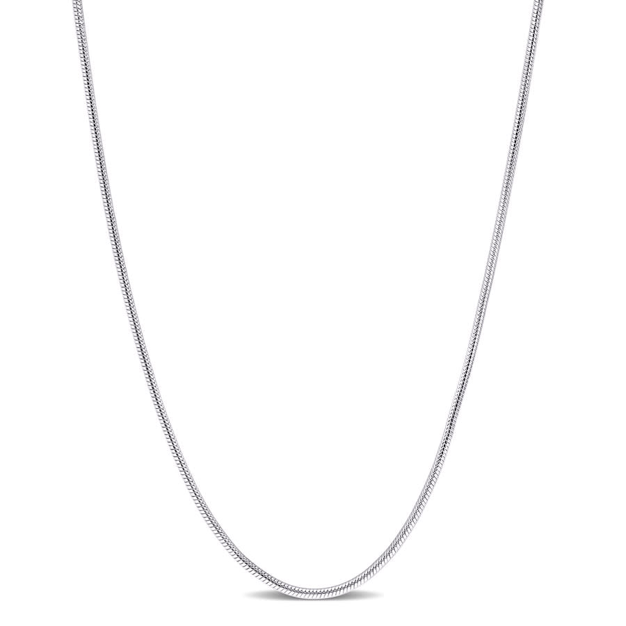 AMOUR 1.2mm Snake Chain Necklace In Sterling Silver, 18 In