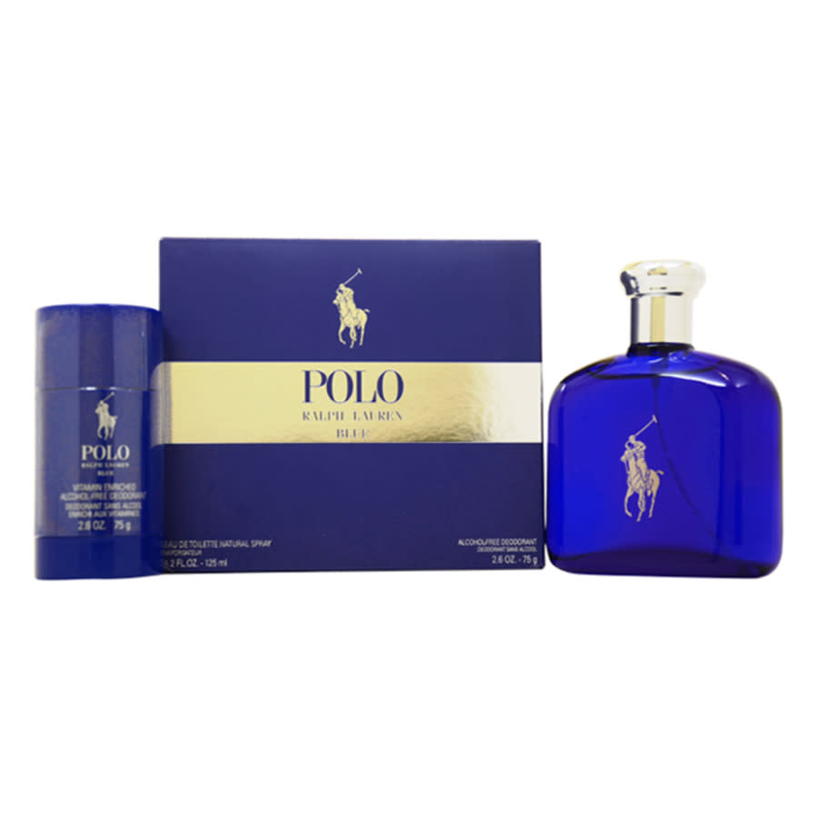 Polo Blue by Ralph Lauren for Men - 2 Pc Gift Set 42oz EDT Spray 05oz EDT Splash 75$