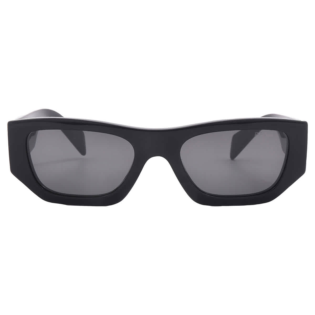 Prada Unisex Sunglass PR A01S - Frame color: Black, Lens color: Dark Grey
