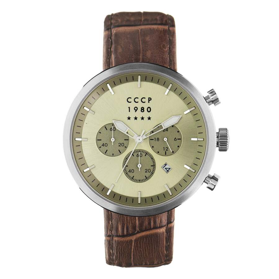 CCCP Kashalot Dress Chronograph Beige Dial Mens Watch CP-7007-0A 73$