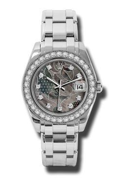 Rolex LadyDatejust Pearlmaster Goldust Dream Diamond Dial 18K White Gold Automatic Ladies Watch 81299GDDMDPM