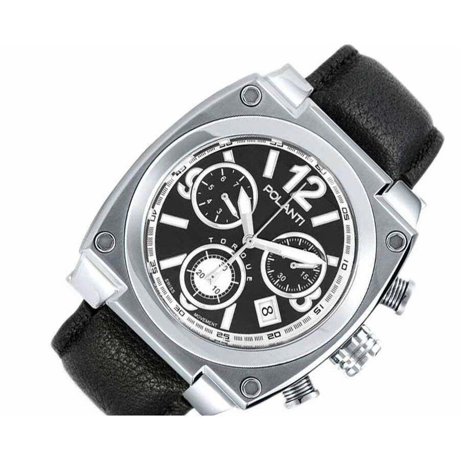 Polanti Torque Ii Chrono Chronograph Black Dial Mens Watch PLT2004LB-SBK